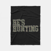 彼の狩り妻ダック狩り妻ディアー狩りW フリースブランケット (正面)