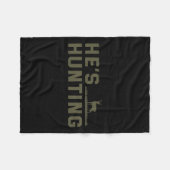 彼の狩り フリースブランケット (正面(横))