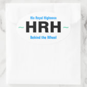 彼の王室の殿下ステッカー(4) 楕円形シール (バッグ)