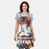 彼の王室の熱さ：幾何学的パパ エプロン (着用した状態)