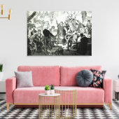 彼の理論を説明するニコラス・コペルニクス キャンバスプリント (インサイチュ (リビング))