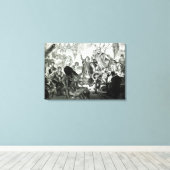 彼の理論を説明するニコラス・コペルニクス キャンバスプリント (インサイチュ (ウッドフロア))