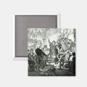 彼の理論を説明するニコラス・コペルニクス マグネット (正面/裏面)