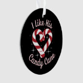 彼の甘い甘いカップルのマッおもしろいチングが好き オーナメント (正面)