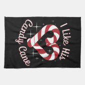 彼の甘い甘いカップルのマッおもしろいチングが好き キッチンタオル (横)