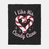 彼の甘い甘いカップルのマッおもしろいチングが好き フリースブランケット (正面)