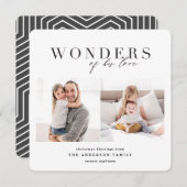 彼の疑問に思恋の宗教的なクリスマス シーズンカード (正面/裏面)