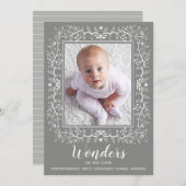 彼の疑問に思愛のクリスマス写真の枠エレガントの シーズンカード (正面/裏面)