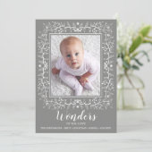 彼の疑問に思愛のクリスマス写真の枠エレガントの シーズンカード (スタンド正面)