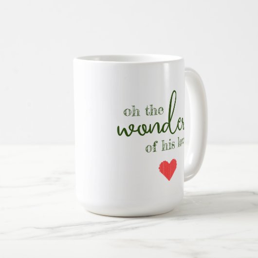 彼の疑問に思愛クリスマスのマグカップ コーヒーマグカップ (正面右)