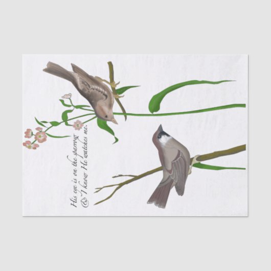 彼の目はすずめにあります 薄葉紙 (正面)