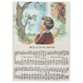 彼の目はすずめのアクリルのクリップボードにあります クリップボード (裏面)