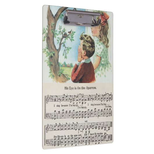 彼の目はすずめのアクリルのクリップボードにあります クリップボード (右)