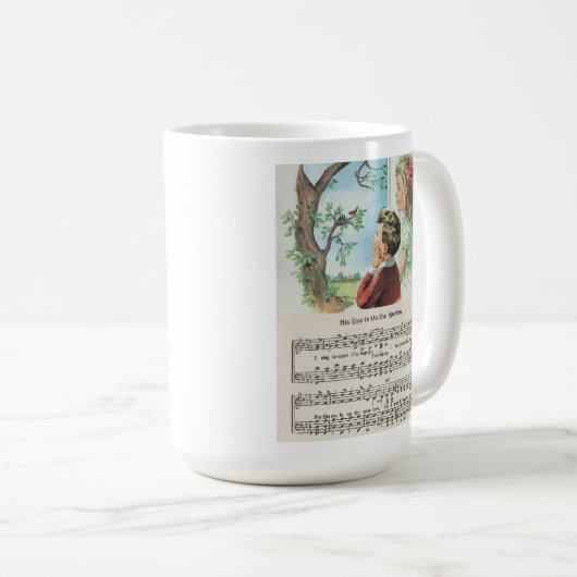 彼の目はすずめのクラシックのマグにあります コーヒーマグカップ (正面右)