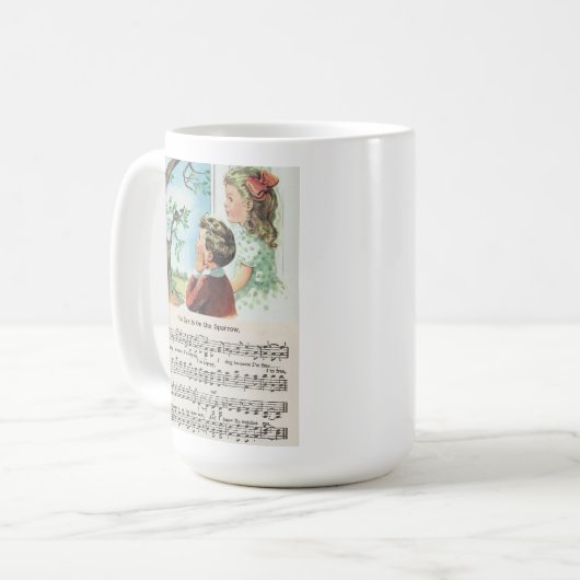 彼の目はすずめのクラシックのマグにあります コーヒーマグカップ (正面左)