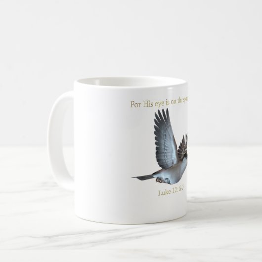彼の目はすずめのコーヒー・マグにあります コーヒーマグカップ (正面左)