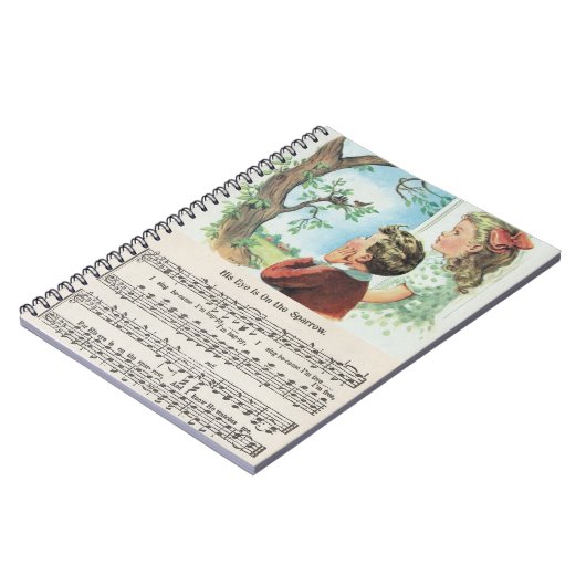 彼の目はすずめのノートにあります ノートブック (左側)