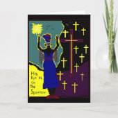 彼の目はすずめの挨拶状にあります カード (正面)