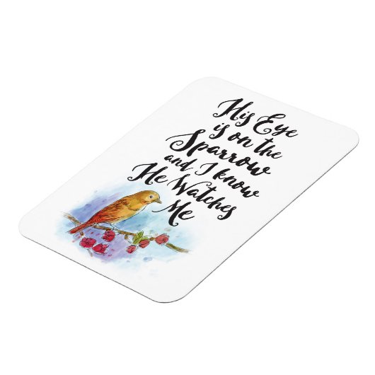 彼の目はすずめの磁石にあります マグネット (左側)