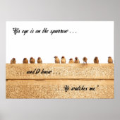 彼の目はスズメに向いている。.... ポスター (正面)