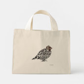 彼の目はスパロー上にある – ジャンボトート ミニトートバッグ (裏面)