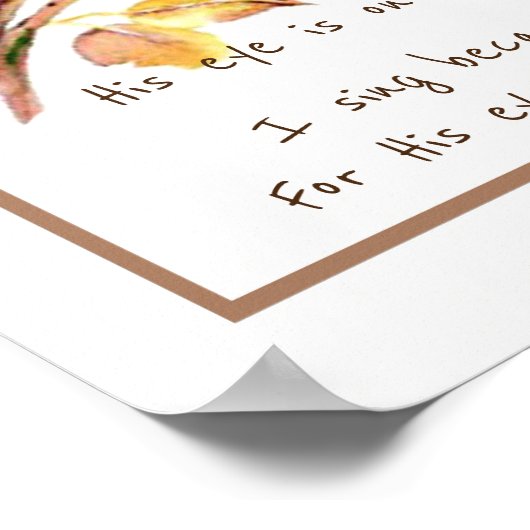 彼の目は雀の心地よい賛美歌の芸術だ ポスター (角)