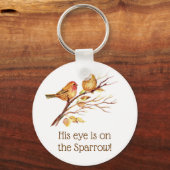 彼の目感動的はスパロウ引用文にある キーホルダー (正面)