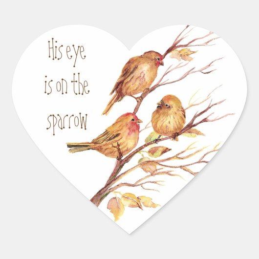 彼の目感動的は雀の上にあり ハートシール (正面)