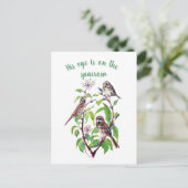 彼の目感動的は雀の上にあり ポストカード (スタンド正面)