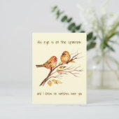 彼の目感動的は雀の上にあり ポストカード (スタンド正面)