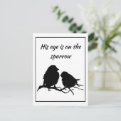 彼の目感動的は雀の上にあり ポストカード (スタンド正面)