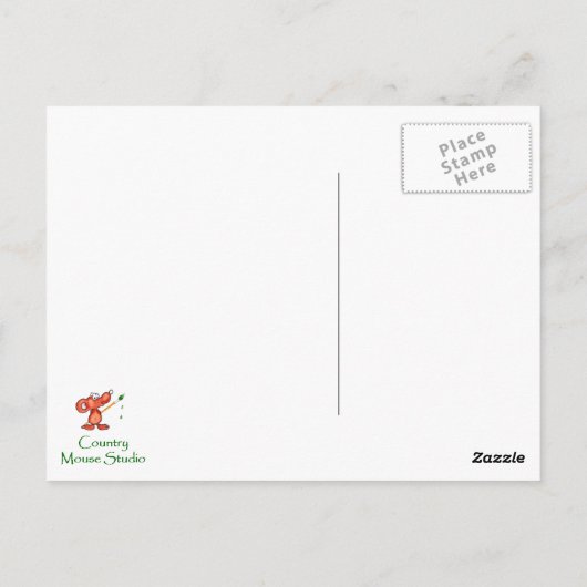 彼の目感動的は雀の上にあり ポストカード (裏面)