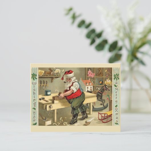 彼の研修会のサンタ シーズンポストカード (スタンド正面)