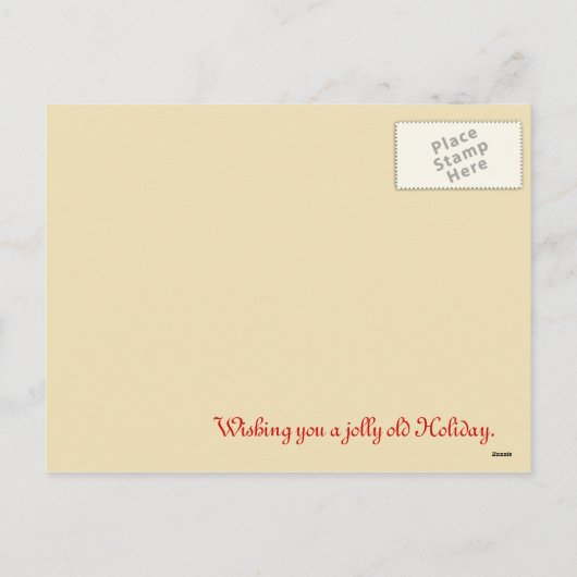 彼の研修会のサンタ シーズンポストカード (裏面)