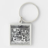 彼の研修会の金細工人としてSt. Eligius キーホルダー (正面)