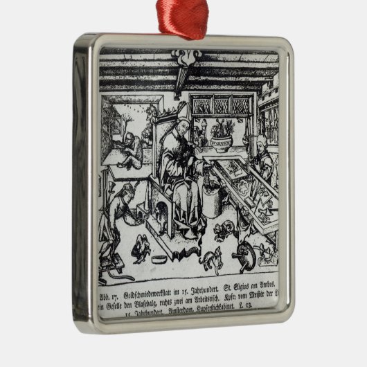 彼の研修会の金細工人としてSt. Eligius メタルオーナメント (右)