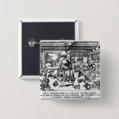 彼の研修会の金細工人としてSt. Eligius 缶バッジ (正面&裏面)