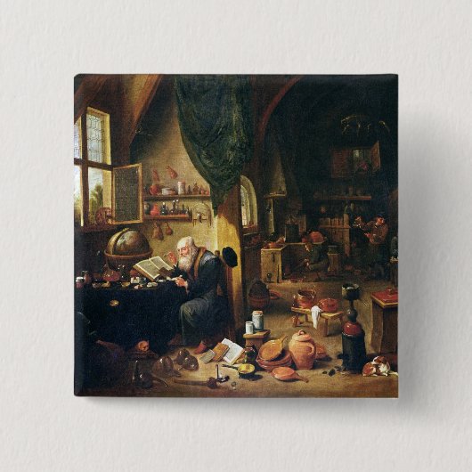 彼の研修会の錬金術師 缶バッジ (正面)