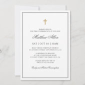 彼の確認 |クロスクラシックエレガント 招待状 (正面)