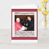 彼の神聖さは法皇に会います カード (黄色い花)