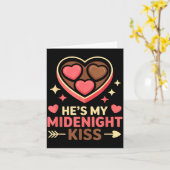 彼の私のミッドナイトキス ハッピーニューイヤーマッチングカップ カード (黄色い花)