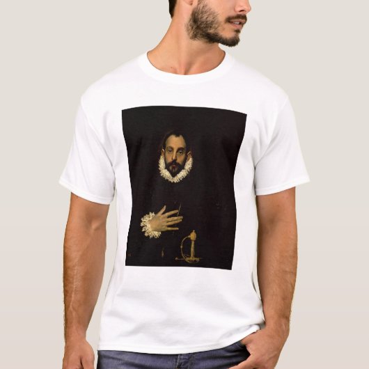 彼の箱の彼の手を搭載する紳士、c.1580 tシャツ (正面)