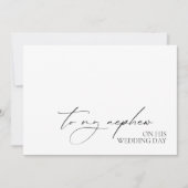 「彼の結婚式の日に甥に」メッセージカード (正面)