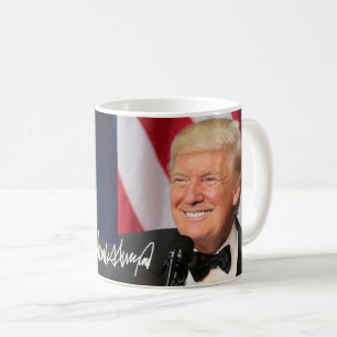 彼の署名を持つドナルド・トランプ大統領 コーヒーマグカップ