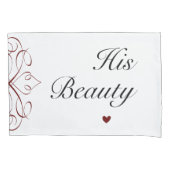 彼の美しい彼女の獣ロマンチックラブムービーカップル 枕カバー (正面左)