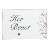 彼の美しい彼女の獣ロマンチックラブムービーカップル 枕カバー (正面右)