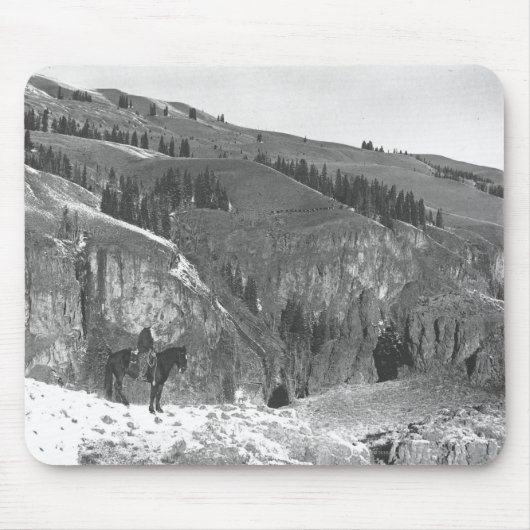 彼の群れから分かれているカウボーイ マウスパッド (正面)