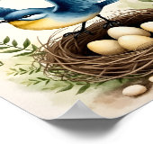 彼の翼の下のボホー キリスト教の幼児部屋の壁アート ポスター (角)