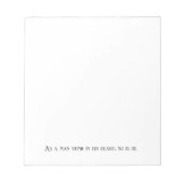 彼の考えハートにおいて彼も ノートパッド (正面)