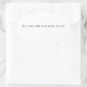 彼の考えハートにおいて彼も 楕円形シール (バッグ)